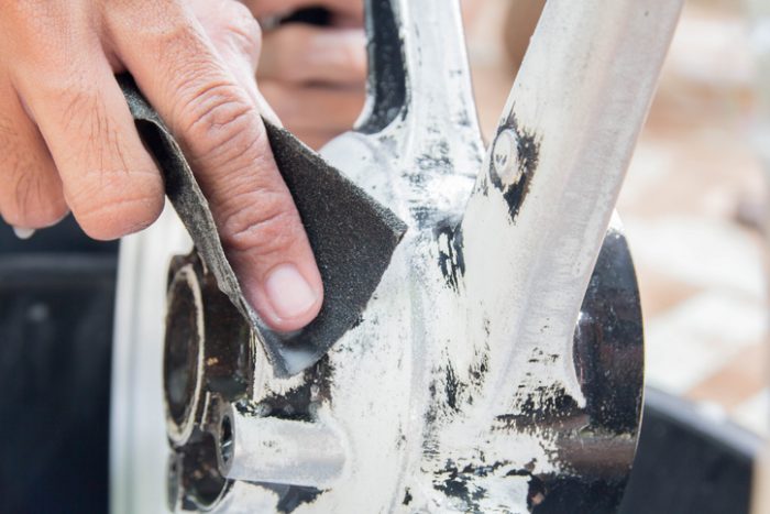 removing spray pain from a bike