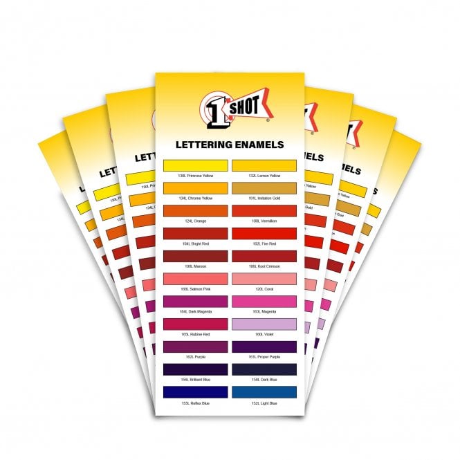1 Shot Lettering Enamels Colour Chart