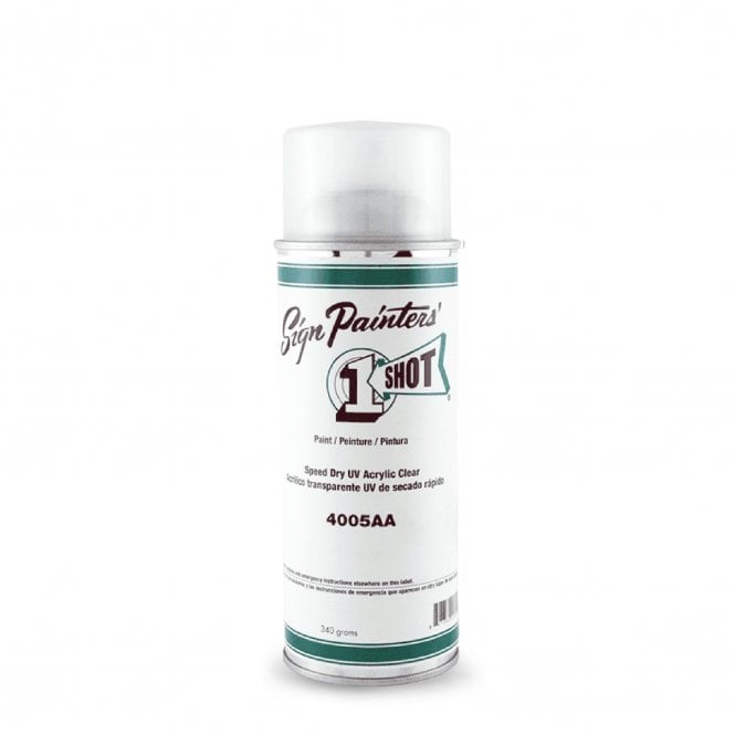 1 Shot Sign Painters' Speed Dry UV Acrylic Clear