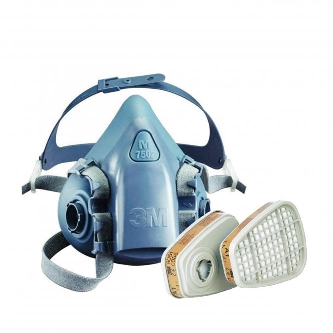 3M 7500 Half Face Mask + 6051 Filter - Medium