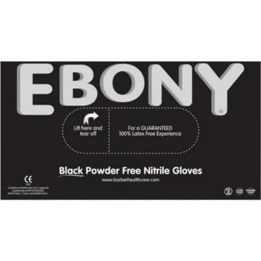 Ebony Black Nitrile Gloves