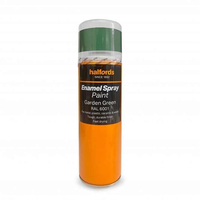 Halfords Enamel Spray Paint - Garden Green RAL6001