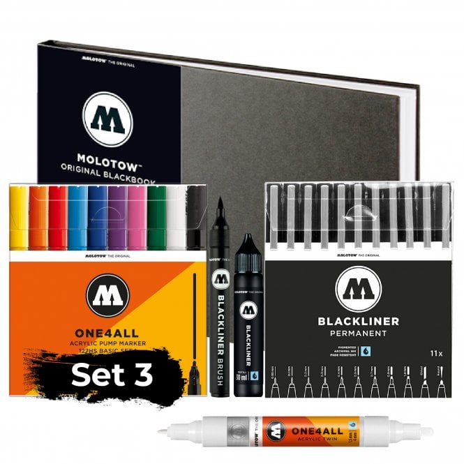 Molotow Blackbook Marker Set 3