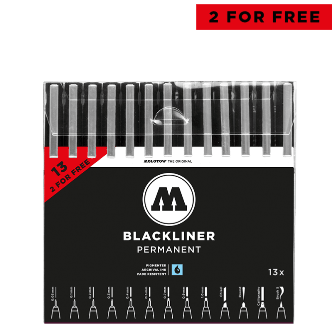 Molotow Blackliner - Complete Set (2 Free)