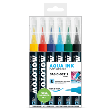 Grafx Aqua Ink Pump Softliner Basic Set 1 (6)