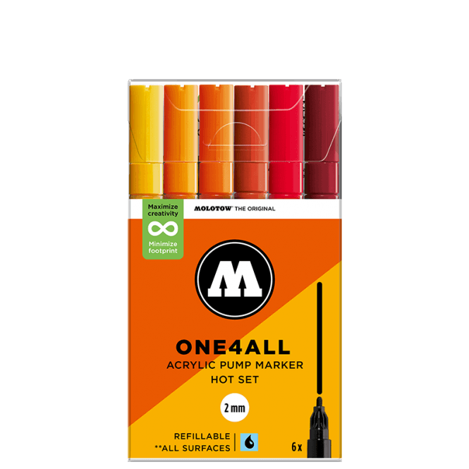Molotow One4All 127HS Hot Set - 2mm Round Tip (6)