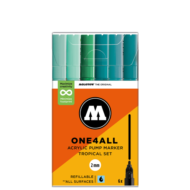 Molotow One4All 127HS Tropical Set - 2mm Round Tip (6)