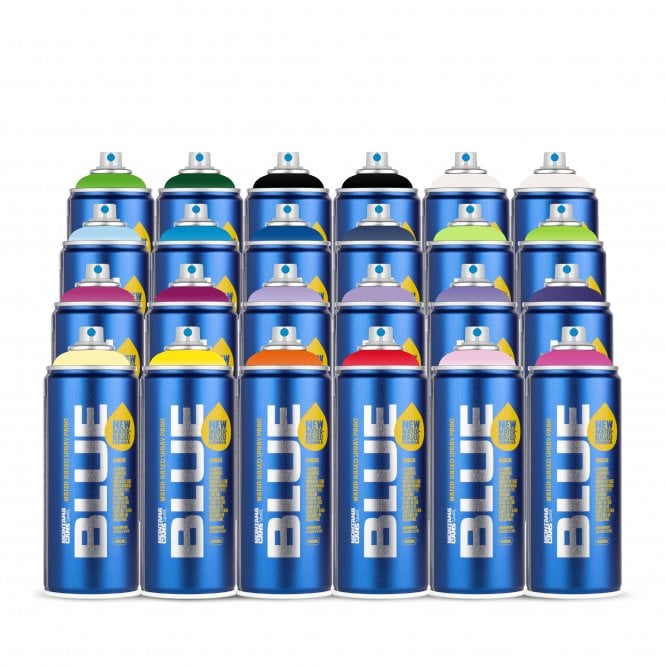 Montana BLUE Water Based Spray Paint 24 Pack