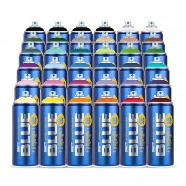 BLUE Water Based Spray Paint 36 Pack