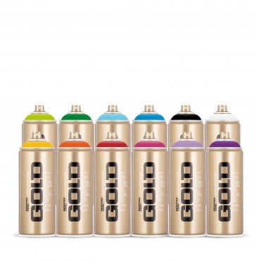 Gold Spray Paint 400ml - 12 Spray Pack