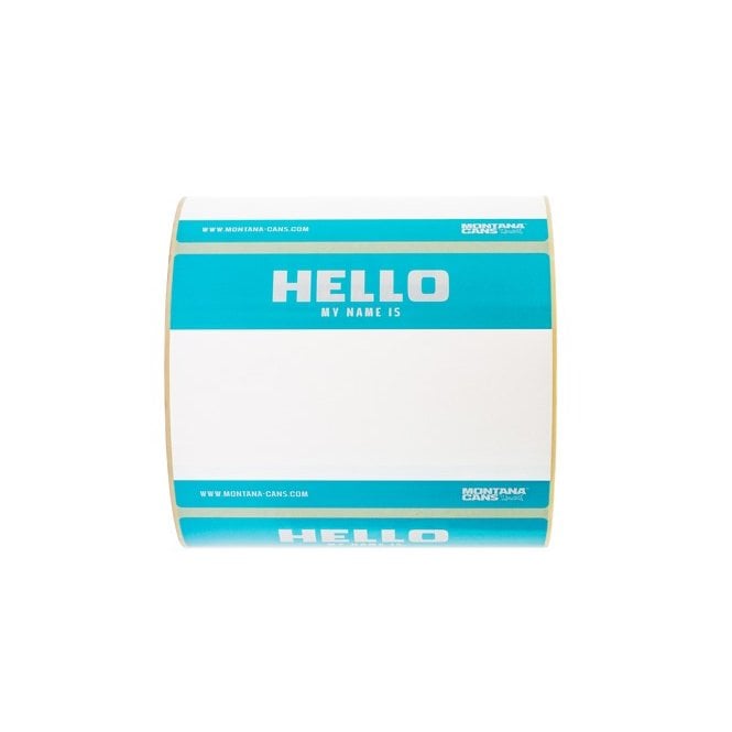 Montana 'Hello My Name Is' Stickers (500) - Teal