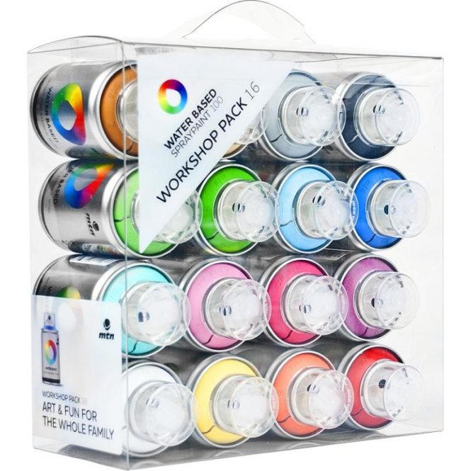 MTN Water Based Spray Paint Workshop Pack (16)