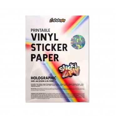 Printable Vinyl Sticker Paper A4 - Holographic (10)