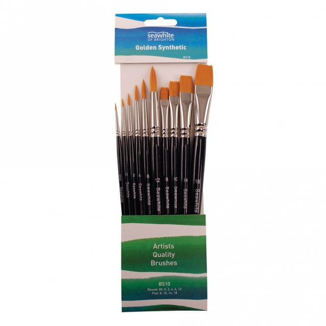 Seawhite SW Golden Synth Brush Set 10 (00-18)