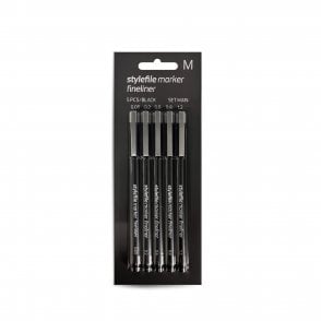 Fineliner 5 Piece Set Main - Black