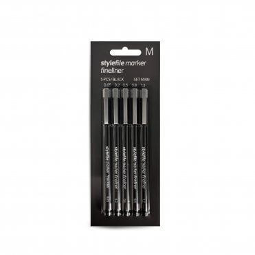 Fineliner 5 Piece Set Main - Black