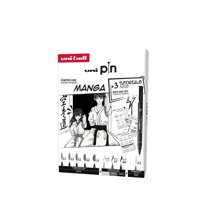 Uni Posca Pin Collection - Manga Starter Set - 8 piece