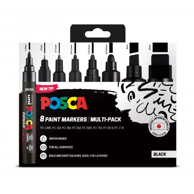 Uni Posca Posca Multipack - Black