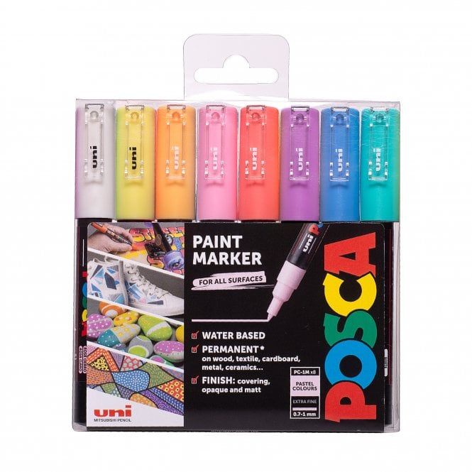 Uni Posca Posca PC-1M 8 Pastel Colours