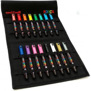 Posca PC-1MR Bundle in Canvas Wallet (16)