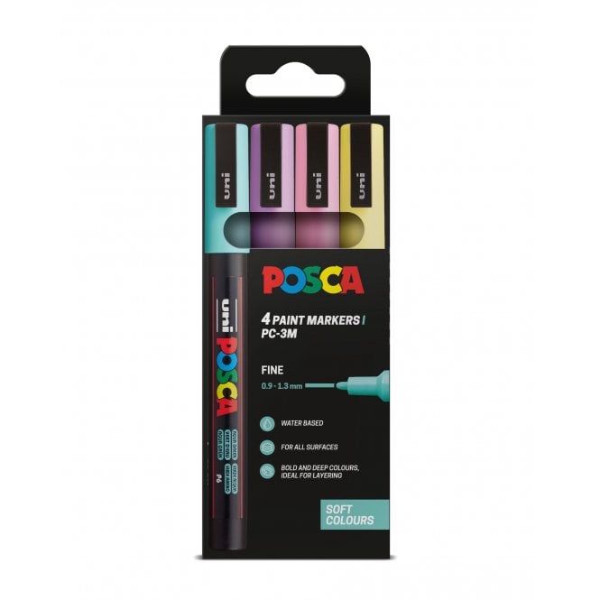 Uni Posca Posca PC-3M 4 Soft Colours