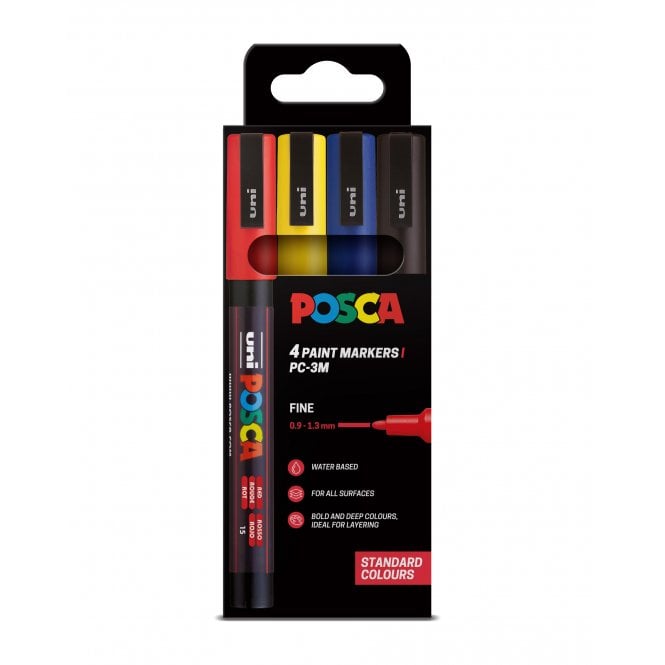 Uni Posca Posca PC-3M 4 Standard Colours