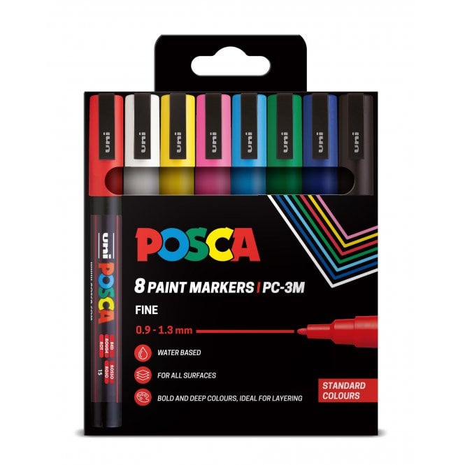 Uni Posca Posca PC-3M 8 Standard Colours