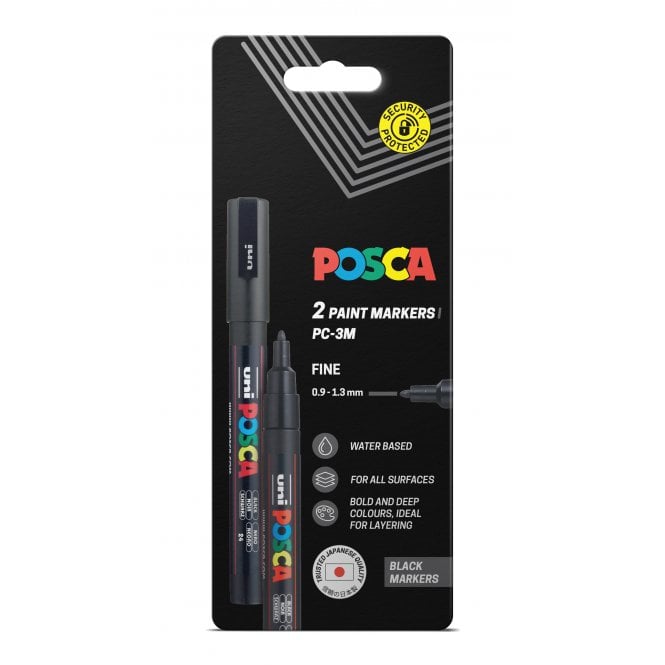 Uni Posca Posca PC-3M Black - 2 Pack