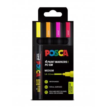 Posca PC-5M 4 Fluorescent Colours