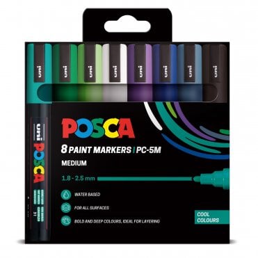 Posca PC-5M 8 Cool Colours