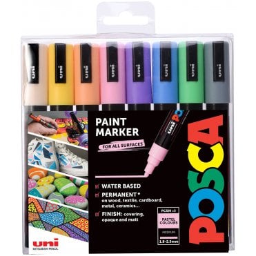Posca PC-5M 8 Pale Colours