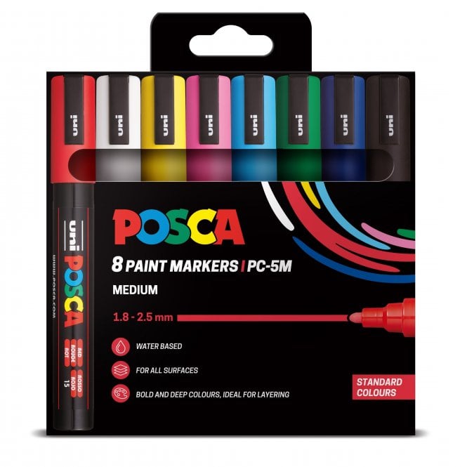 Uni Posca Posca PC-5M 8 Standard Colours