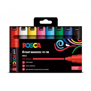 Posca PC-7M 8 Standard Colours