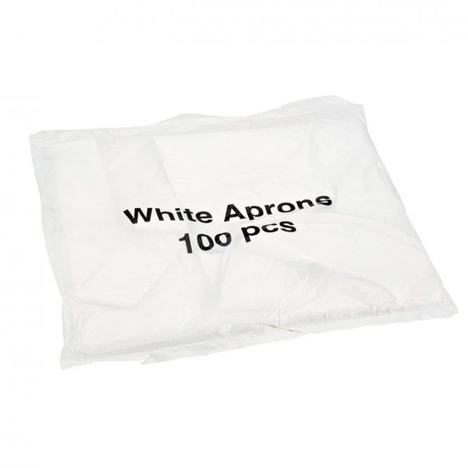 White Disposable Workshop Aprons – 100